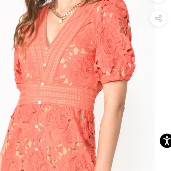 Adelyn Rae Adrian Crochet Lace Dress - Picture 5 of 12